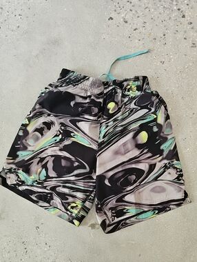 Mens' DSG Black/Gray/Mint Athletic Shorts with Drawstring